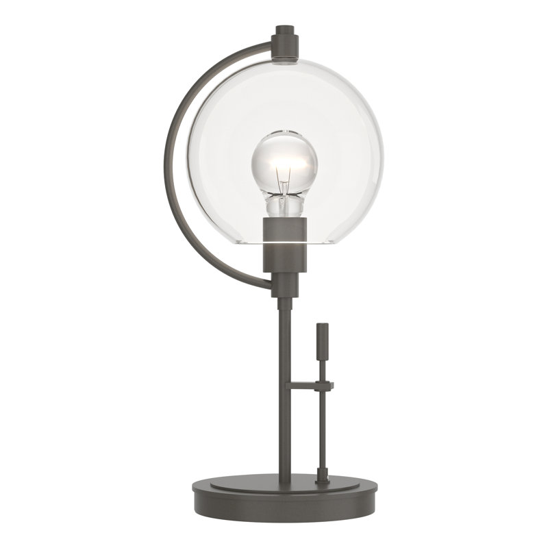 Pluto 19.3" Table Lamp, Clear, Dark Smoke