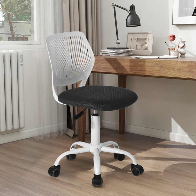 Elkland Mesh Fabric Writing Office Task Chair with Height Adjustable, Rolling Castor
