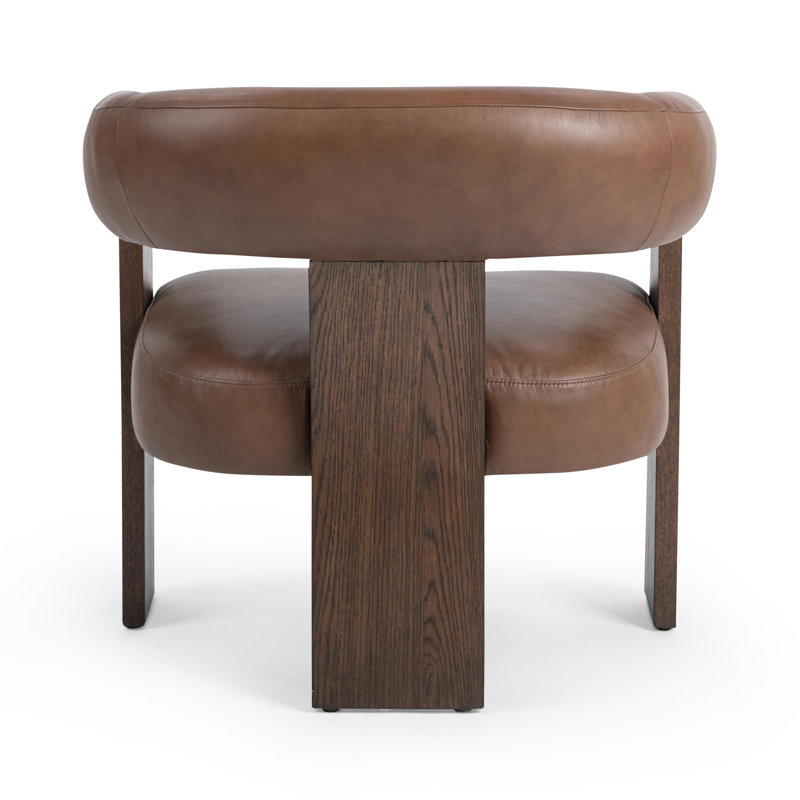 Julina Upholstered Fabric Accent Chair, Rish Cocoa