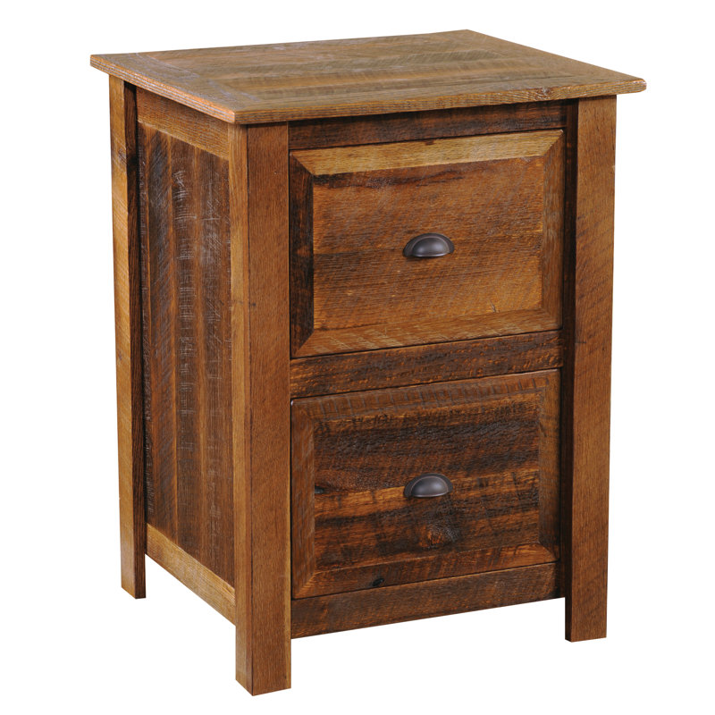 2 - Drawer Solid Wood File Cabinet