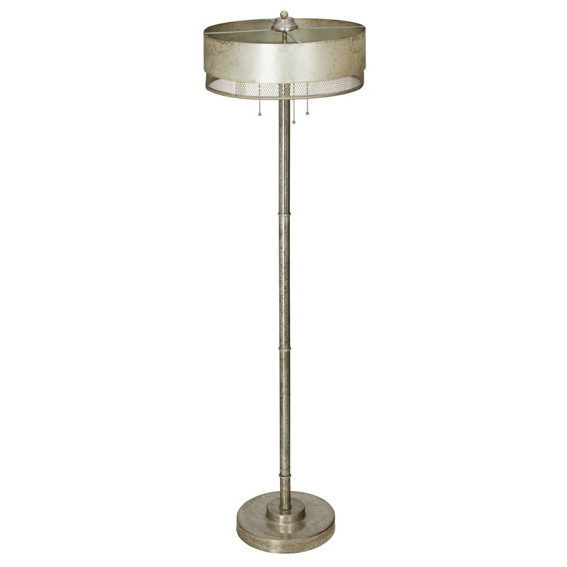 Lampe sur pied en métal vieilli 62 po H 62 po Flodie