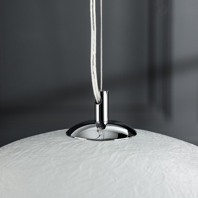 1 - Light Brown Dome Pendant, White, 145cm H x 50cm W x 50cm D