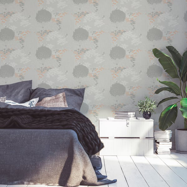Flourish 10.05m x 53cm Wallpaper Roll, Silver