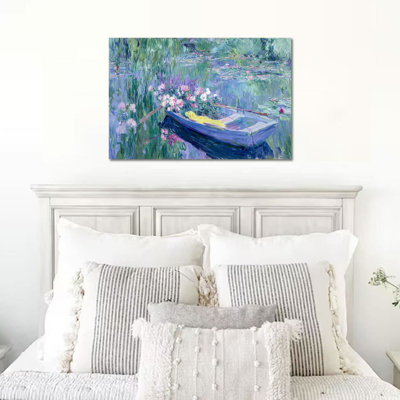 «Forsythe», art mural sur toile Monet, Claude Forsythe pour le salon, décoration murale photos de printemps, peinture sur toile, paysage de fleurs et de nature, prête à accrocher 12 po x 16 po