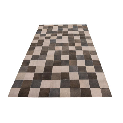 Tapis noir et beige Nakayama