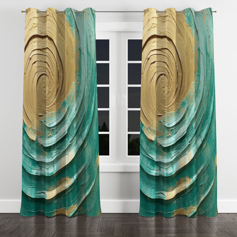 Augustyne - Rideau à œillets occultant moderne - 1 panneau, l 52" x L 95", Œillets dorés