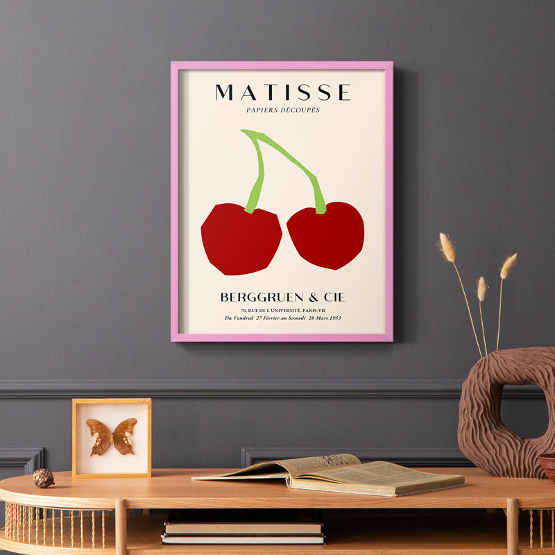 Matisse CLI Framed Print - Solid Wood, White, 20" H x 16" W