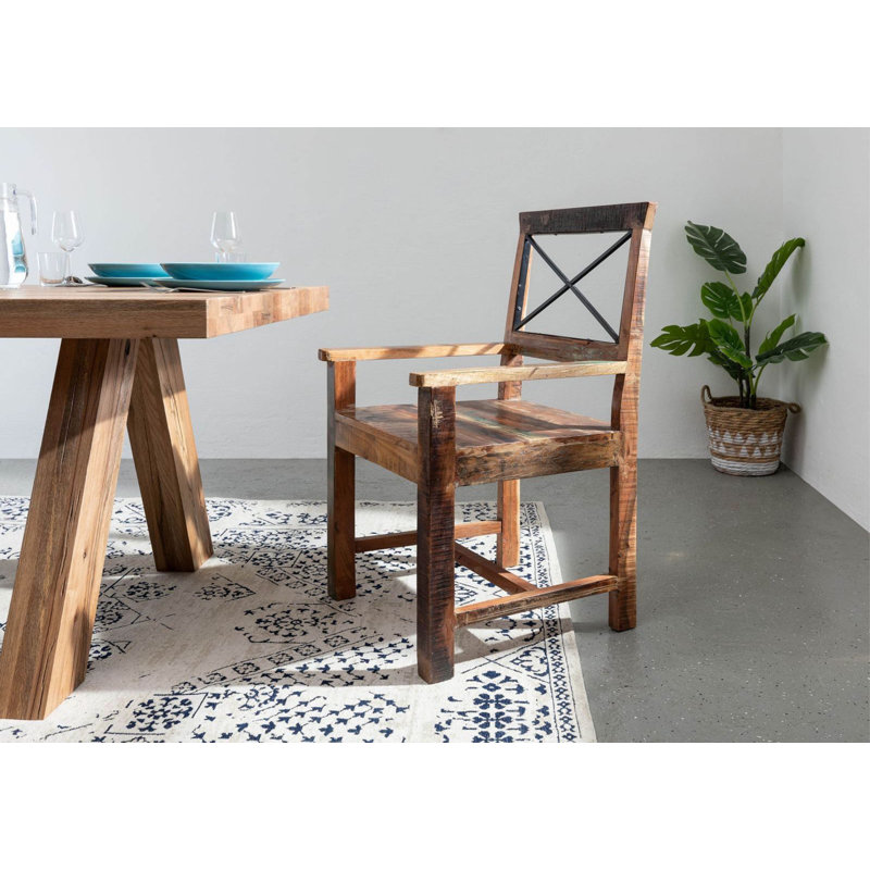 Nature Of Spirit 45cm H Solid Wood Cross Back Armchair