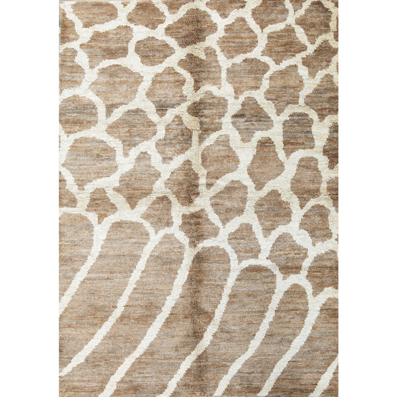 Hand-Knotted High-Quality Brown Area Rug
