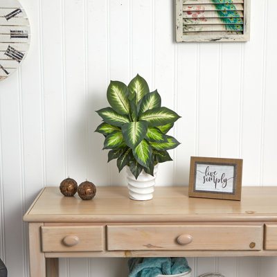 22'' Faux Foliage Plant in Ceramic Planter