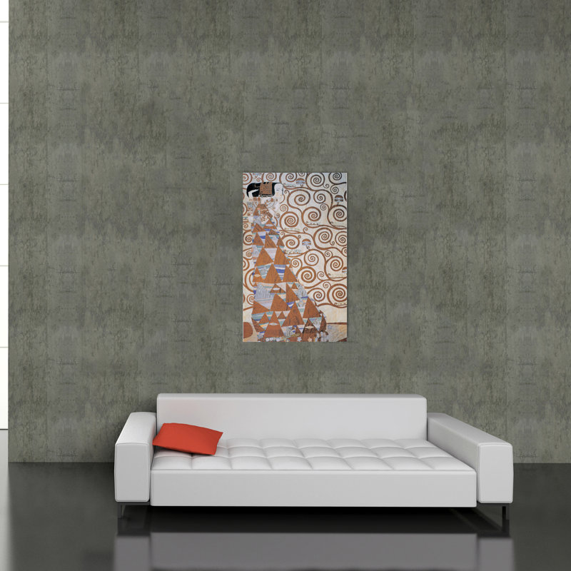 Die Erwartung by Gustav Klimt - No Frame Print on Wood, 100cm H x 61cm W x 1.8cm D