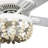 52"W Domenic 5 - Blade Ceiling Fan with Draped Cream Wooden Bead Shade
