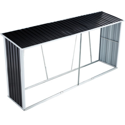 Support à bûches en métal l 131,5 po x P 32,7 po Nyisha