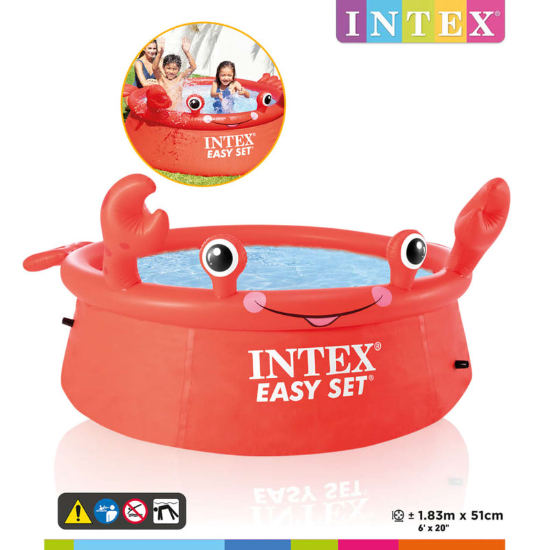 INTEX Happy Crab Inflatable Pool Easy Set 183x51 cm