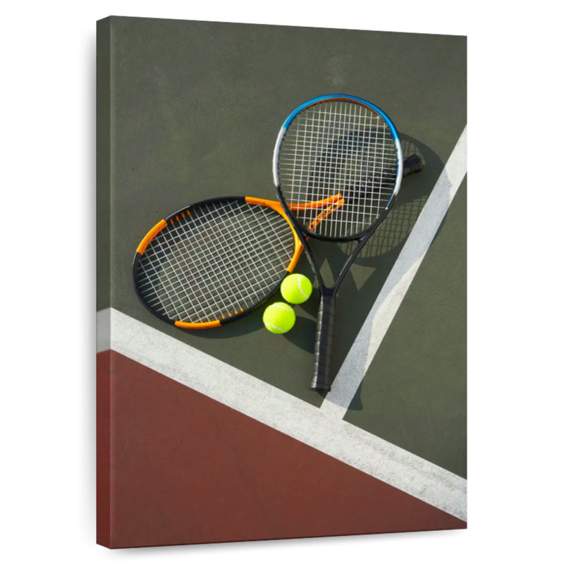 Raquettes et balles de tennis Sireci, H 51 po x l 34 po