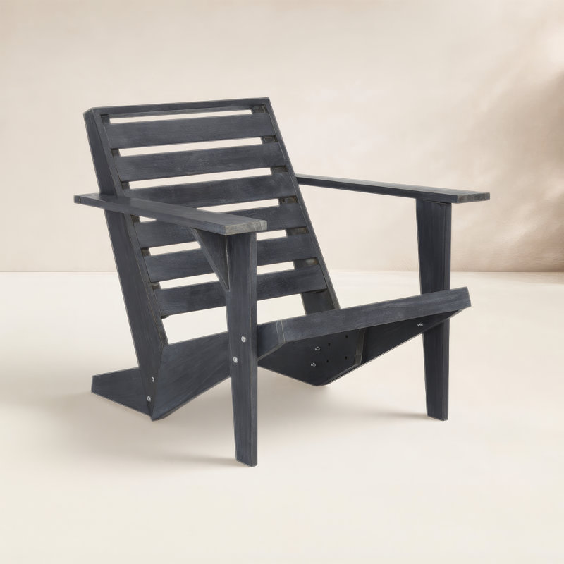 Ursa Acacia Outdoor Adirondack Chair, Dark Slate Gray