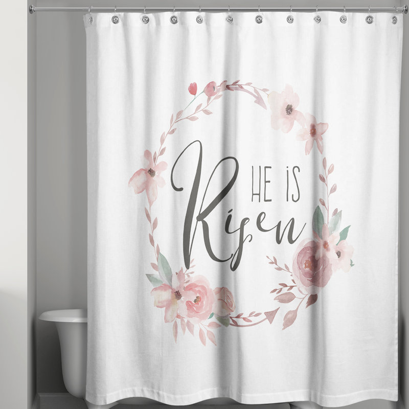 Perea He Is Risen Shower Curtain