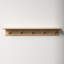 Shea Poplar Solid Wood Floating Shelf with Hooks-2126806223