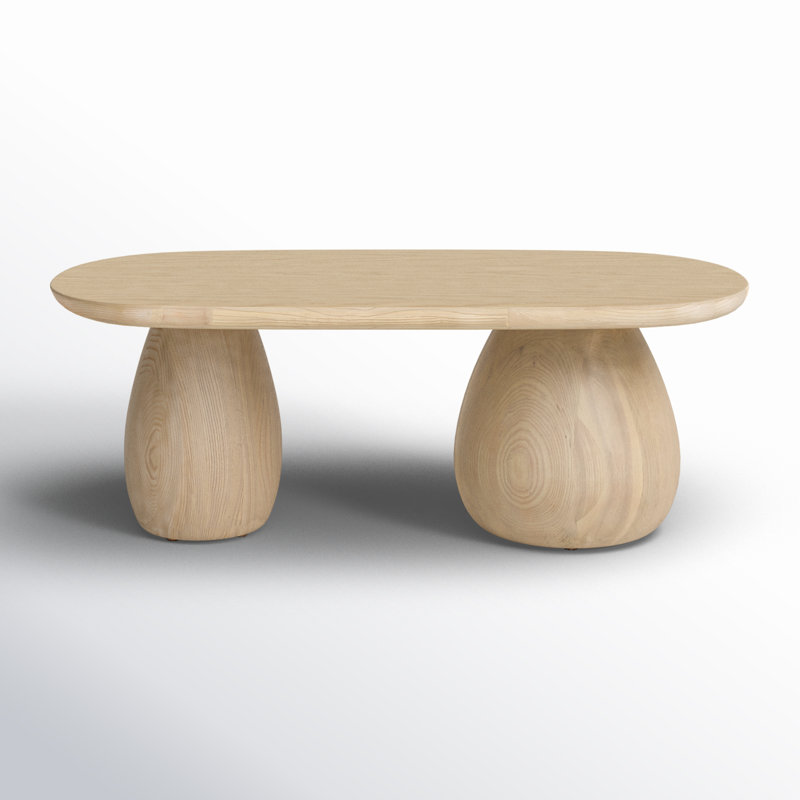 Merla Solid Wood Coffee Table, Beige