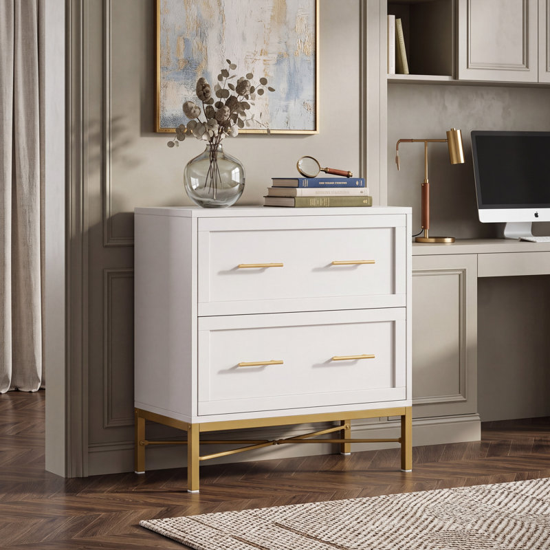 Classeur 2 tiroirs Niera, Blanc