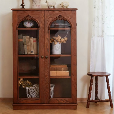 Nut-brown Solid Wood Display Cases