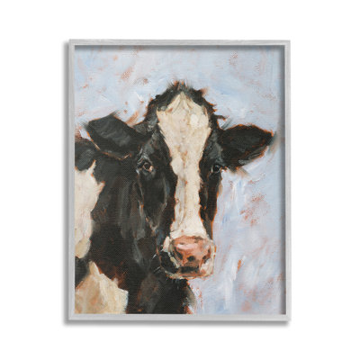 "Cadre de photo de portrait de vache charmante" par Ethan Harper sur toile