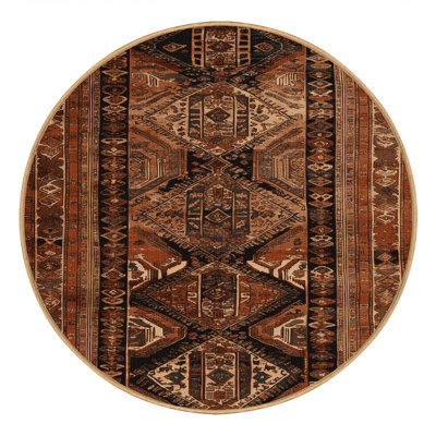 Machine Washable Turkish Brown Area Rug