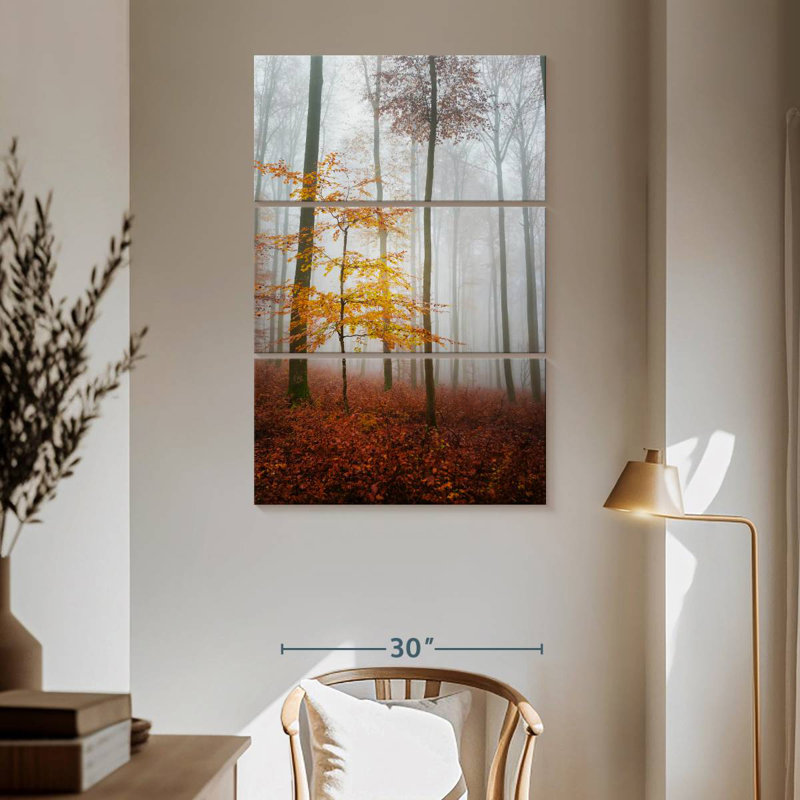 Paysage d'automne brumeux Alvord, H 65 po x l 42 po