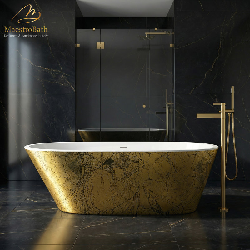 67.7'' x 29.5'' Soaking Acrylic Bathtub