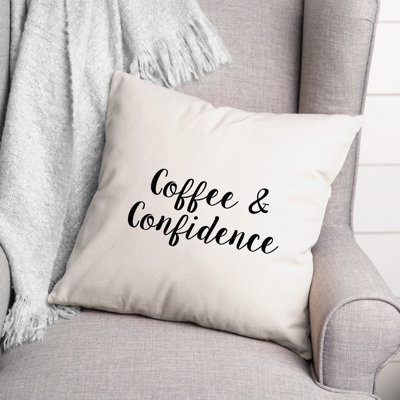 Coffee & Confidence Throw Pillow