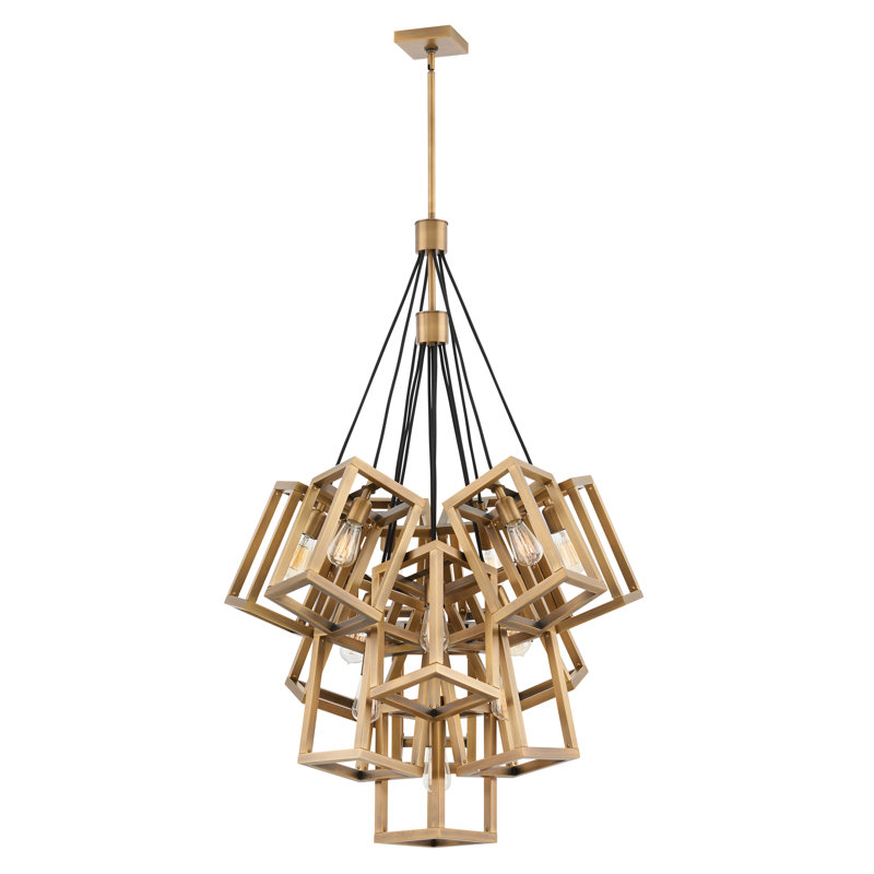 Ensemble 13 - Light Cluster Rectangle Pendant, Brushed Bronze