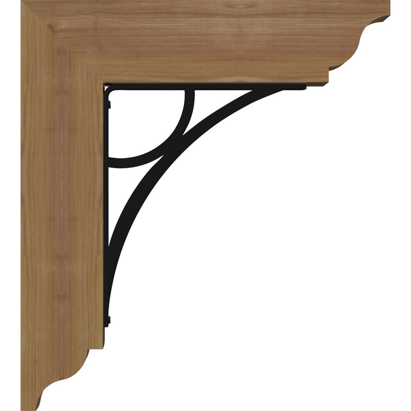 Support de fer simple 4 po Galveston, H 20 po x P 18 po, Cèdre rouge de l'Ouest l 3 1/2 po x T 4 po (lisse