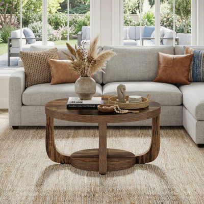 Table basse 31,5 "avec rangement à 2 niveaux