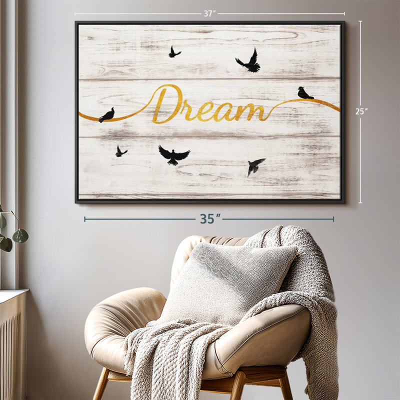 «Dream Typographie V, art mural», H 25 po x l 37 po