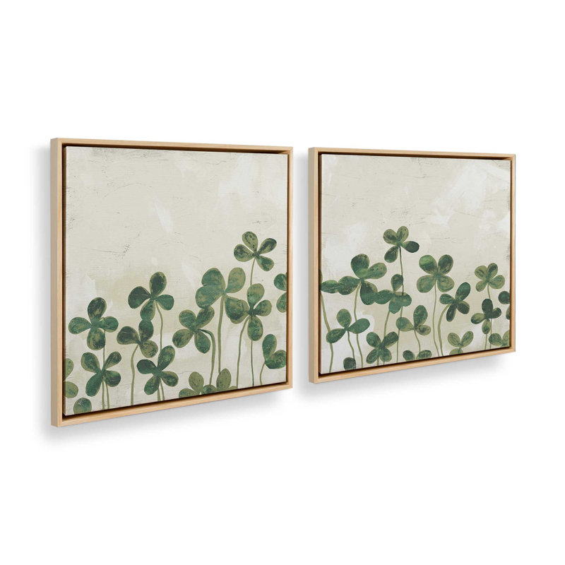 «Lucky Leaf Parade», ensemble de 2 impressions, 16 po x 16 po, Toile avec cadre, Érable