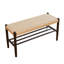 Banc à chaussures scandinave en bois massif tissé à corde-456240947