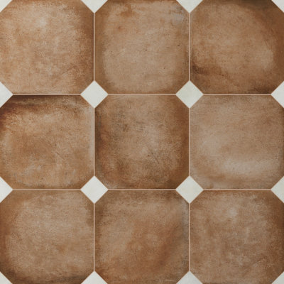 Lavabo octogone naturel avec taco 7-7 / 8 po X 7-7 / 8 po Carreau de porcelaine pour plancher et mur