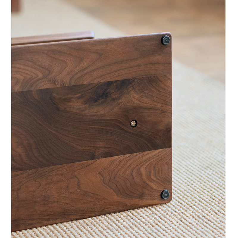 Black Walnut Coat Rack with Brass