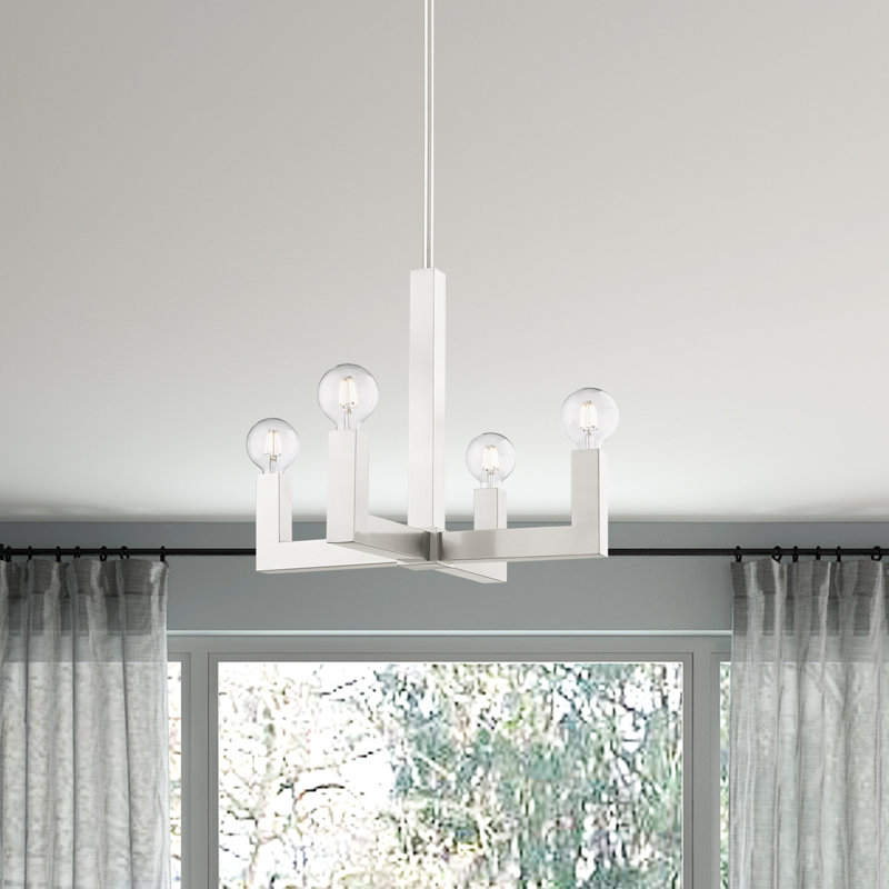 Lustre 4 lumières façon bougie Solna