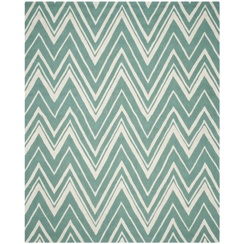 Tapis en laine touffeté à la main Sanyla, Rectangle 6 pi x 9 pi