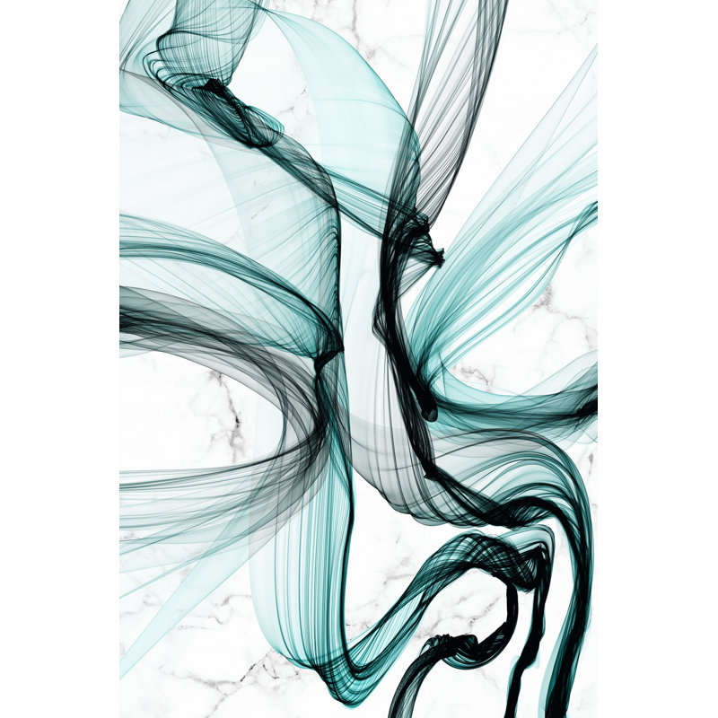 Teal Ribbons VII by Irena Orlov - Wrapped Canvas Print, 30cm H x 20cm W