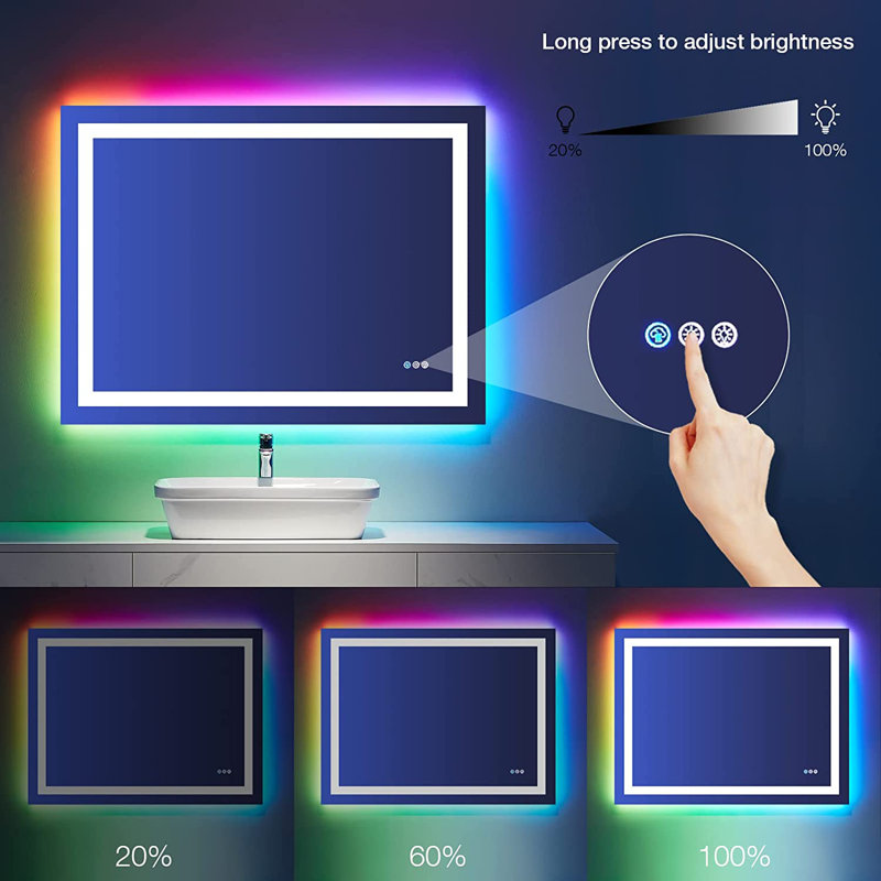 Rectangle Mirror, 36" x 48", White