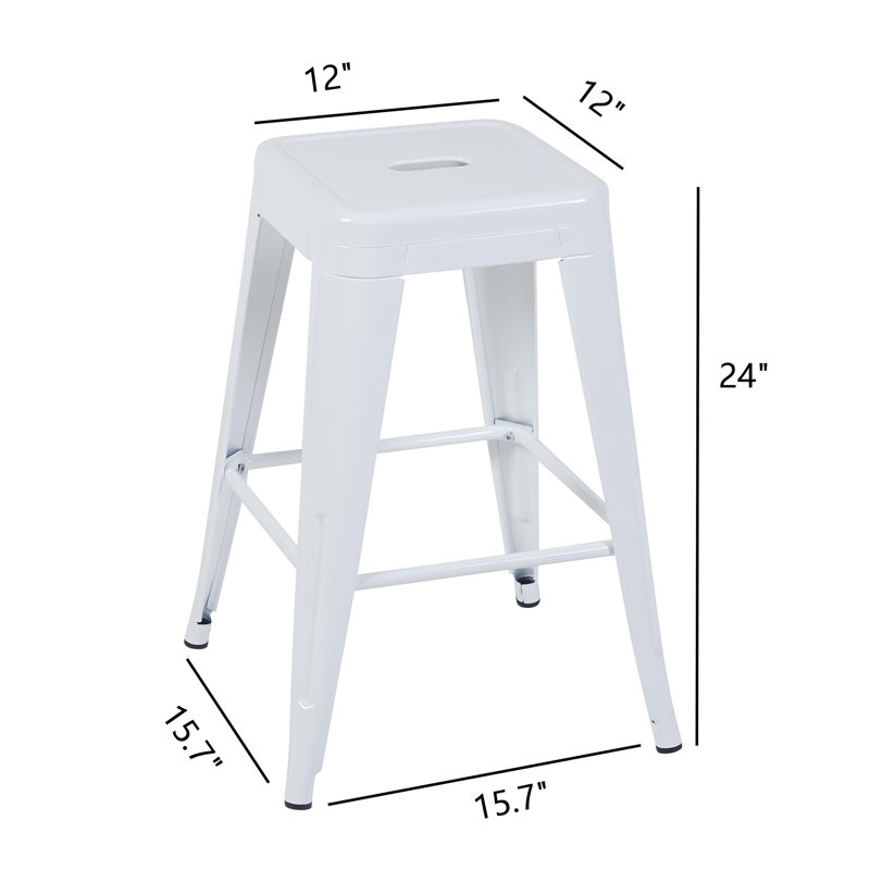 Tabouret à hauteur de comptoir 24 po, White, Counter Stool (24" Seat Height)