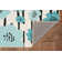 Migliore Machine Washable Blue and Ivory Area Rug