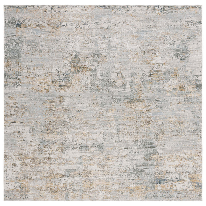 Adrianna Performance Abstract Rug, Square 6'7"