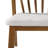 Mid-Century Modern Rubberwood Dining Chair with Upholstered Seat-125098511