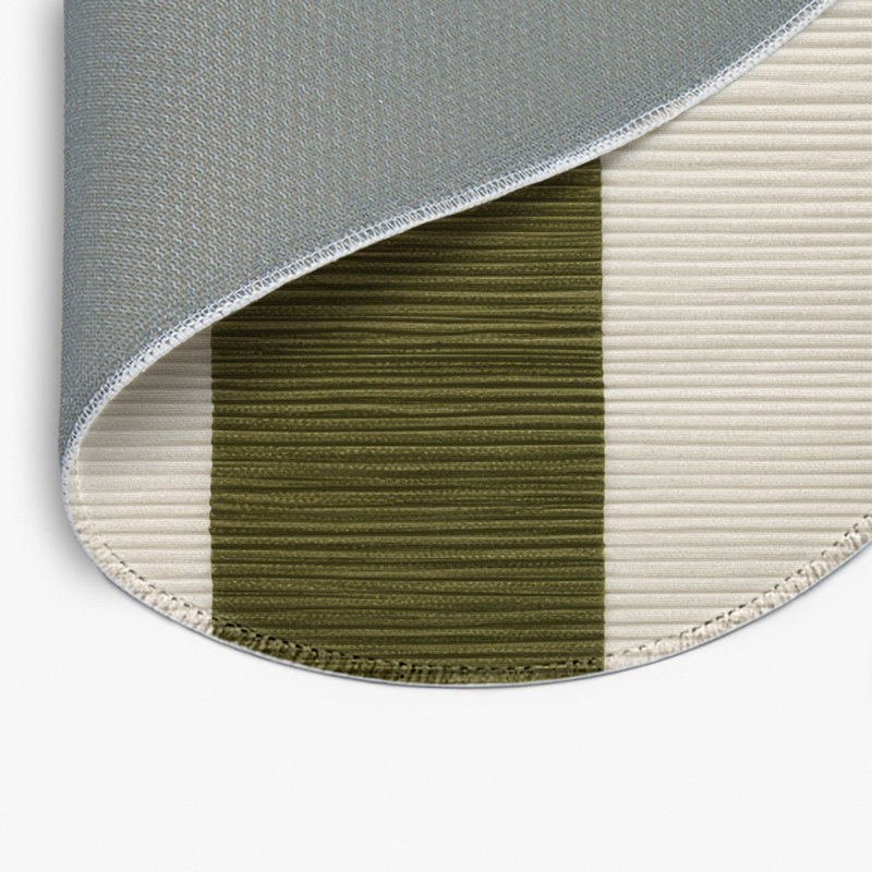 Tapis d'intérieur et d'extérieur à carreaux beige, Rond 5 pi