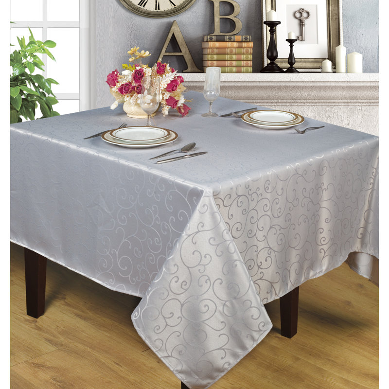 Nappe de couleur argentée carrée Marina, Argent argent