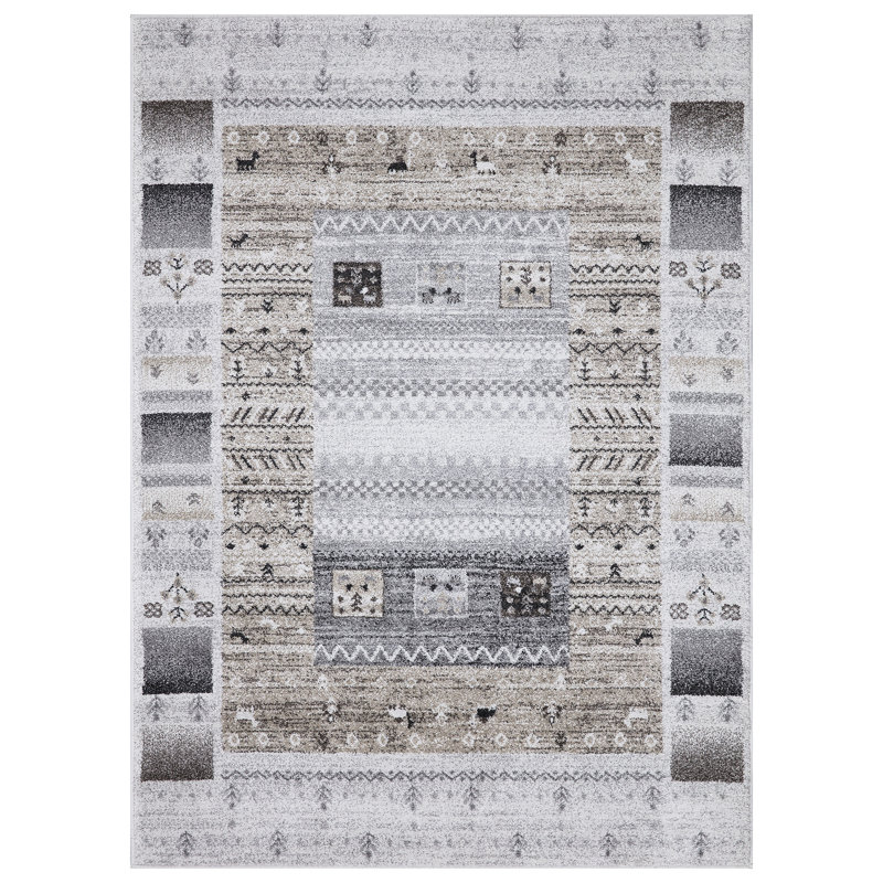 Capri ivoire géométrique sans ivoire, Rectangle 3 pi 3 po x 4 pi 7 po