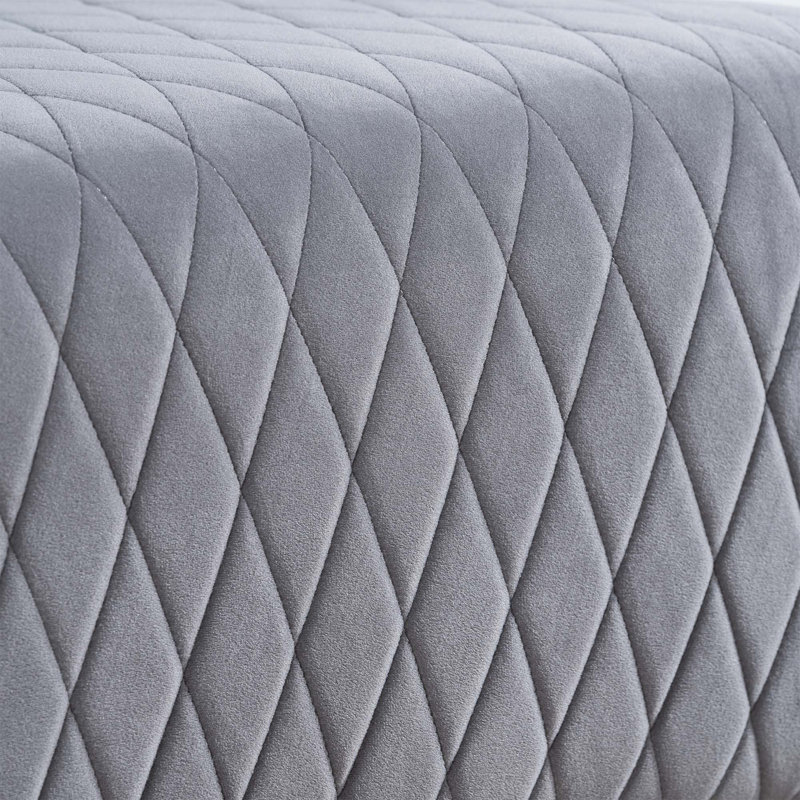 Fauteuil à oreilles moderne en velours à dossier haut avec rembourrage doux et pieds en bois, Gris